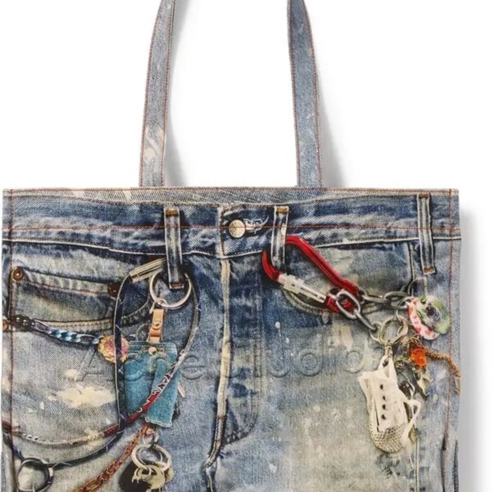 Acne studios Trompe L'oeil Cotton-Canvas Tote Bag $1063 NEW without tags - Picture 5 of 15